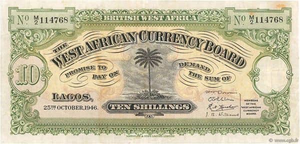 10 Shillings from British West Africa