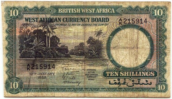 10 Shillings from British West Africa