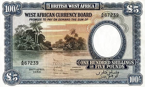 100 Shillings from British West Africa