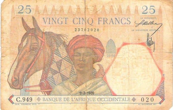 25 francs from French West Africa