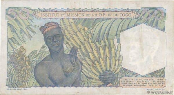 50 Francs from French West Africa