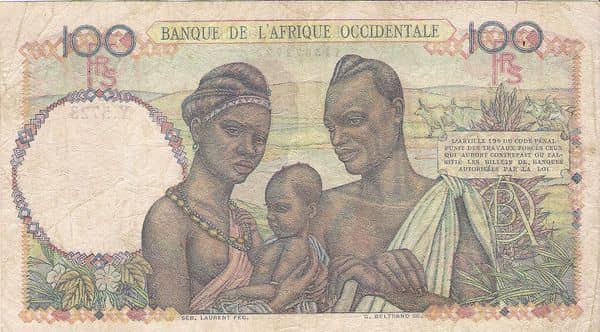 100 Francs from French West Africa