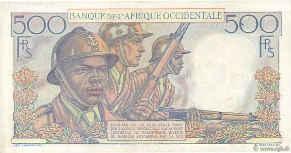 500 Francs from French West Africa