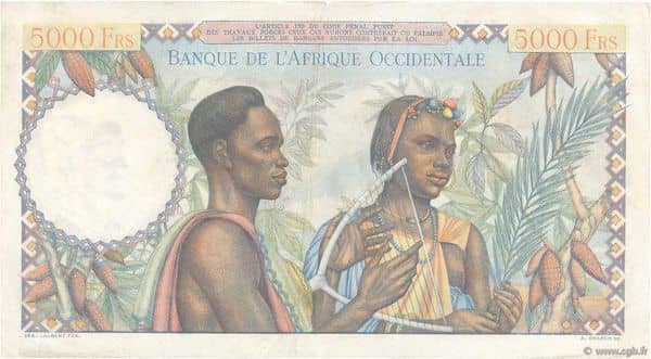 5000 Francs from French West Africa