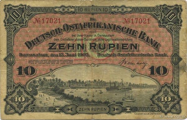 10 Rupien from German East Africa