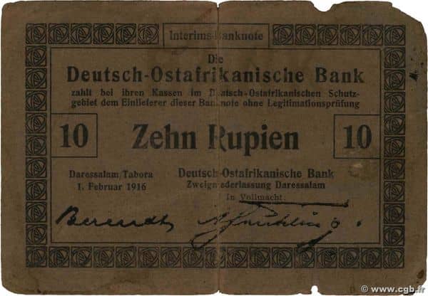 10 Rupien from German East Africa