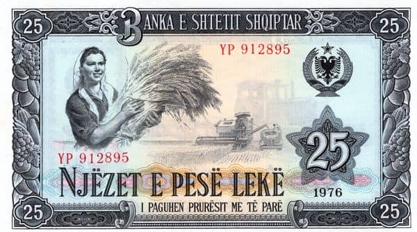 25 Lekë from Albania