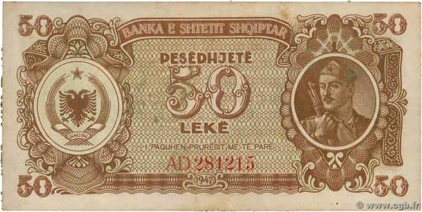 50 Lekë from Albania