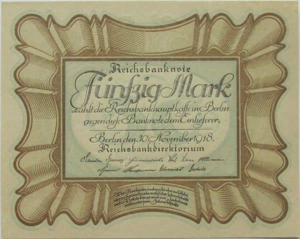 50 Mark Reichsbanknote from Germany-Empire