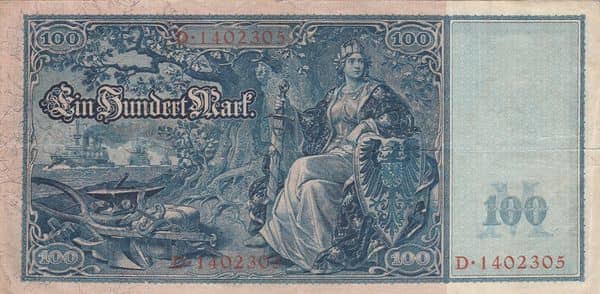 100 Mark Reichsbanknote from Germany-Empire