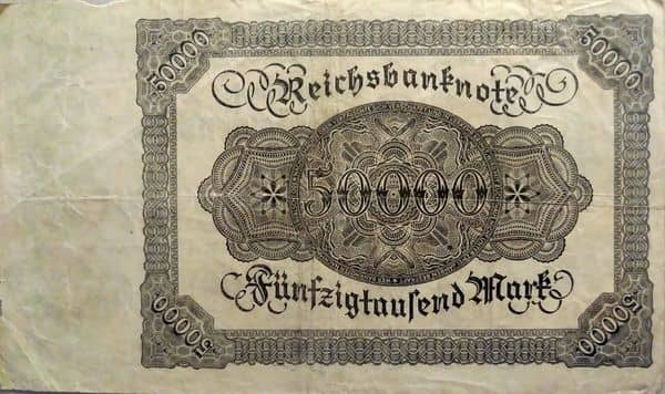 50000 Mark Reichsbanknote from Germany-Empire