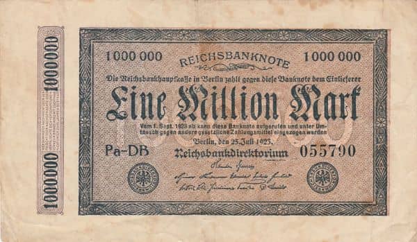 1000000 Mark Reichsbanknote from Germany-Empire