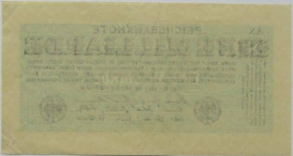 1000000000 Mark Reichsbanknote from Germany-Empire