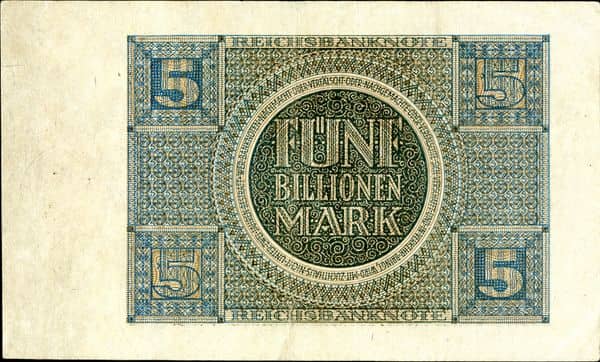 5000000000000 Mark Reichsbanknote from Germany-Empire