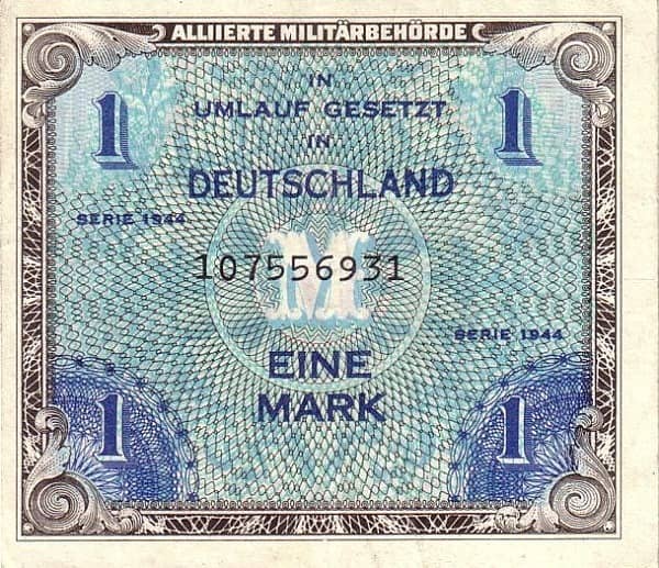 1 Mark Allied Occupation from Germany-Empire