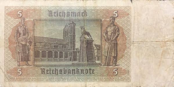 5 Reichsmark Reichsbanknote from Germany-Empire
