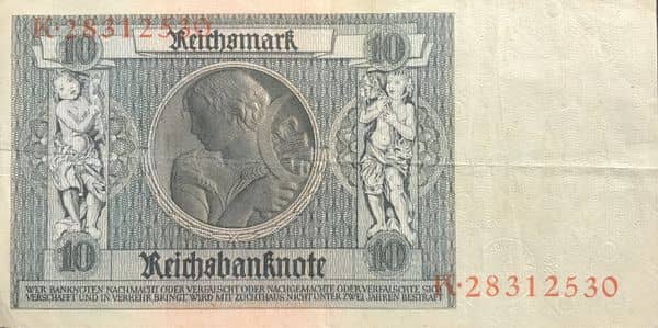 10 Reichsmark Reichsbanknote from Germany-Empire