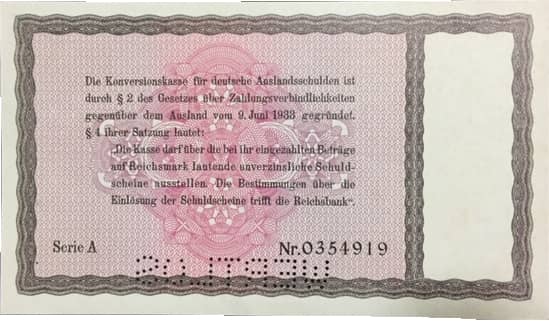 10 Reichsmark Konversionskasse from Germany-Empire