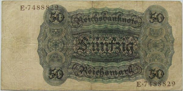 50 Reichsmark Reichsbanknote from Germany-Empire