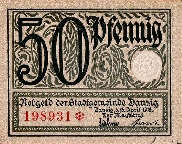 50 Pfennig from Germany-Notgeld