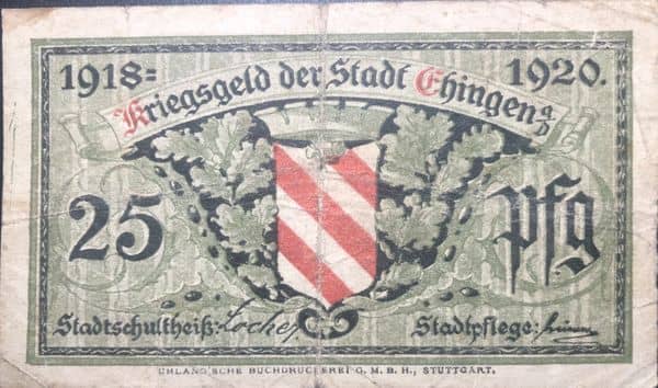 25 Pfennig from Germany-Notgeld