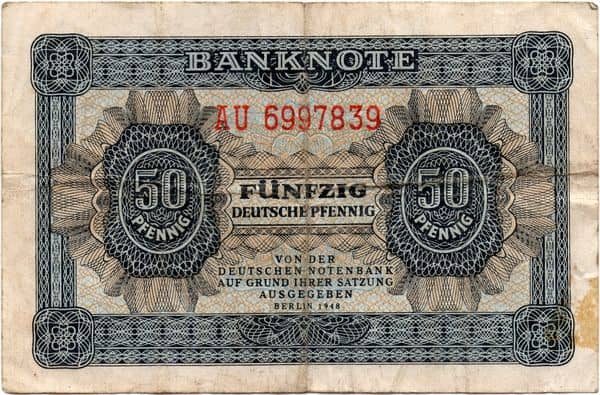 50 Deutsche Pfennige from Germany-Democratic Republic