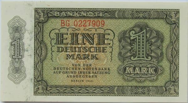 1 Deutsche Mark from Germany-Democratic Republic