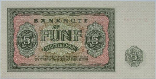 5 Deutsche Mark from Germany-Democratic Republic
