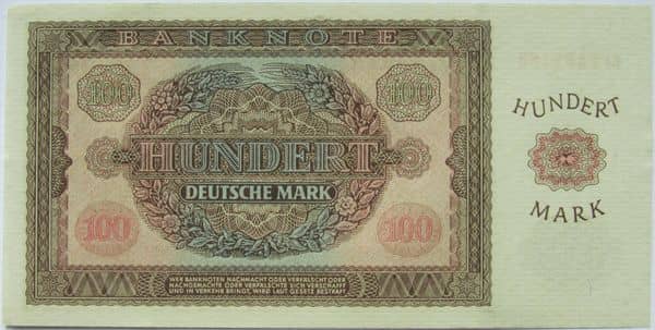 100 Deutsche Mark from Germany-Democratic Republic