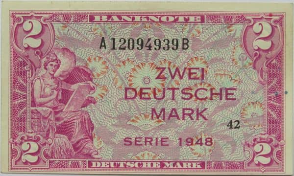 2 Deutsche Mark from Germany-Federal Rep.