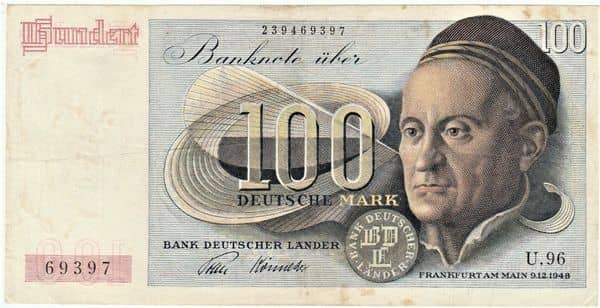 100 Deutsche Mark from Germany-Federal Rep.