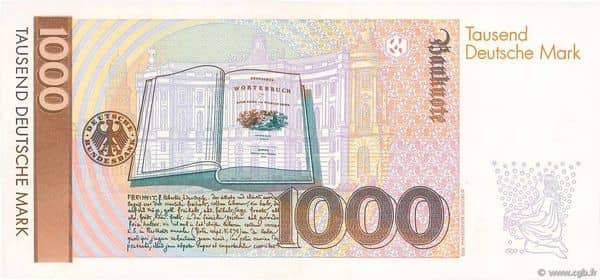 1000 Deutsche Mark from Germany-Federal Rep.