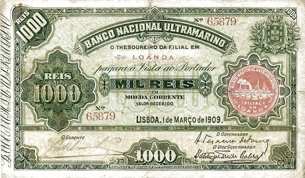 1000 Réis from Angola