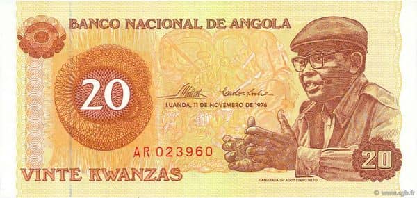 20 Kwanzas (Date of Independence) from Angola