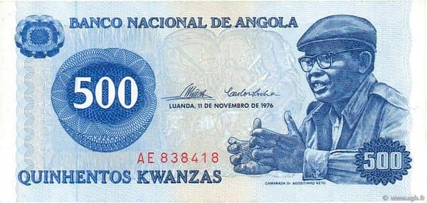 500 Kwanzas (Date of Independence) from Angola