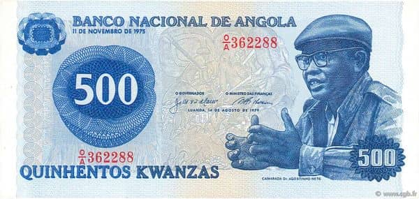 500 Kwanzas (Date of Independence) from Angola