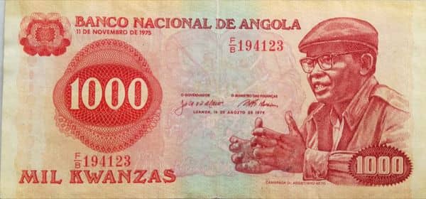 1000 Kwanzas (Date of Independence) from Angola