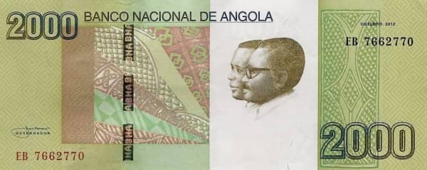 2000 Kwanzas from Angola