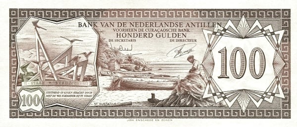 100 Gulden from Netherlands Antilles