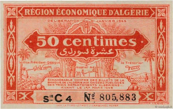 50 Centimes from Algeria