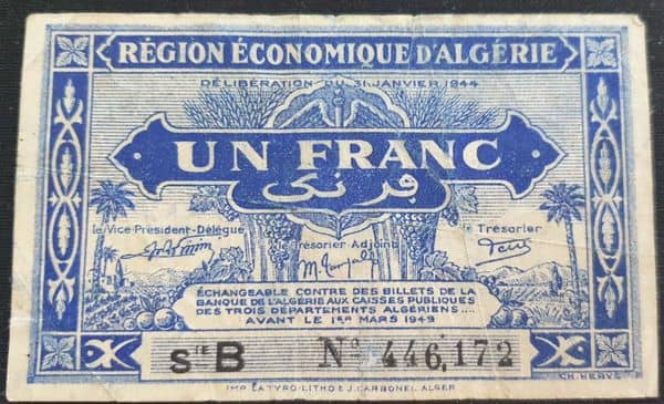 1 Franc from Algeria