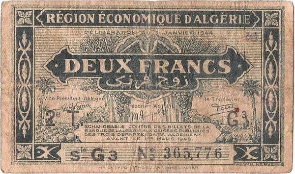 2 francs from Algeria