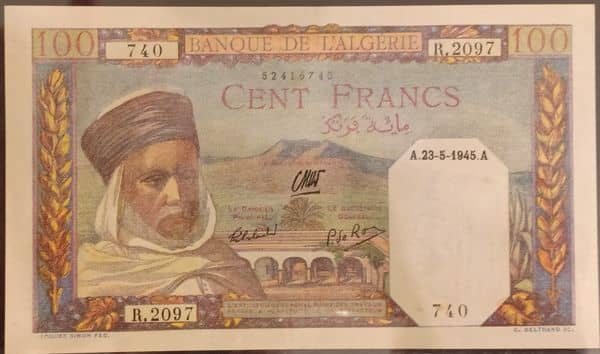 100 Francs from Algeria