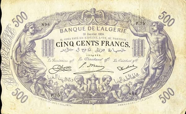 500 Francs from Algeria