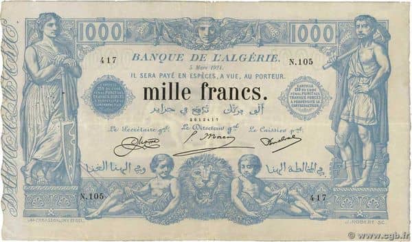 1000 Francs from Algeria