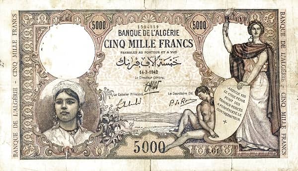 5000 Francs from Algeria