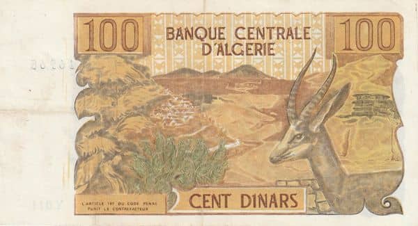 100 Dinars from Algeria