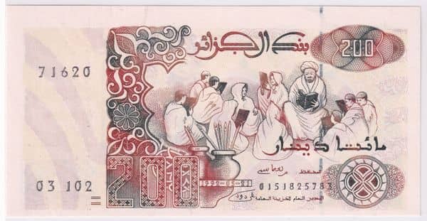 200 Dinars from Algeria