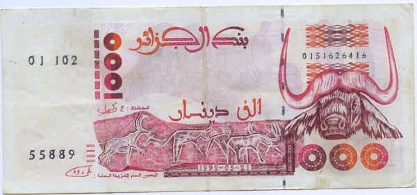 1000 Dinars from Algeria