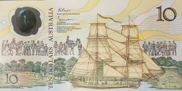 10 Dollars Bicentenary of European Settlement from Australia